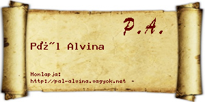 Pál Alvina névjegykártya